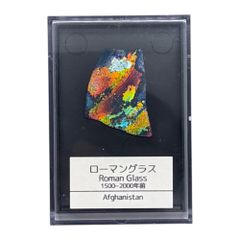 【送料無料】つくしサイエンス ローマングラス ケース付き 考古学 虹色 約20-30mm 本物 アフガニスタン産【返品・交換保証】