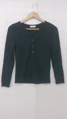 ◇ BEAUTY & YOUTH UNITED ARROWS Vネック リブ 長袖 ニット カットソー ブラック系 レディース P  【1307040024287】