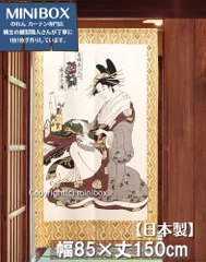 【MINIBOX 暖簾制作工房 正規販売店舗】【匿名配送ネコポス 全国送料無料】のれん 85X150cm「扇屋花扇（レース）」【日本製】目隠し 浮世絵 和柄 和風 暖簾 間仕切り 家紋 タペストリー ポスター