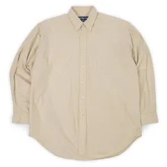 ポロラルフローレン POLO RALPH LAUREN 90s 90年代 ボタンダウンシャツ BLAKE ポプリン 無地 珍品 ポニー無し USA アメリカ ヴィンテージ 古着 メンズ シャツ ベージュ L【中古】