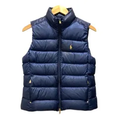 ラルフローレン RALPH LAUREN GOLF ダウンベスト ブルゾン ナイロン フェザー混 ワンポイントロゴ S 紺 ネイビーのサムネイル