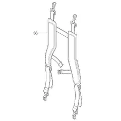 マキタ makita 10.8V 充電式 噴霧器 MUS105DZ用 背負いバンド MR0A133033 部品 補給 パーツ 修理 薬剤 薬剤散布 農業 農家 農産 園芸のサムネイル