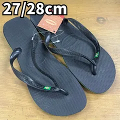 [未使用品] havaianas ハワイアナス ブラジルロゴ ブラック ビーチサンダル メンズ