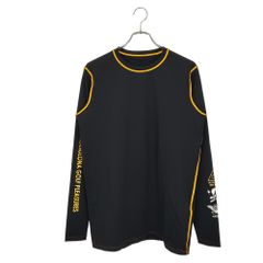 MARK＆LONA マークアンドロナ ゴルフ 20AW ALARM collection 長袖 インナー クルーネック Tシャツ MAM-0C-AU01 50 ブラック/イエロー