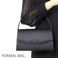 【ブラックフォーマル バッグ 】喪服　冠婚葬祭 フォーマル 黒　ブラック　喪服　レディース　葬儀 法事 入学式 卒業式 卒園式 七五三 お受験 バッグ 弔事 慶事 布製（6892)