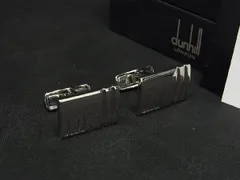 ■新品同様■ dunhill ダンヒル カフス カフリンクス アクセサリー ビジネス 紳士 メンズ シルバー系 AI2899ｵZのサムネイル