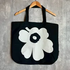 マリメッコ トートバッグ ウニッコ キャンバス 黒 ★お値段交渉を受け付けます。【B0020】