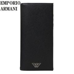 EMPORIO ARMANI エンポリオ アルマーニ Y4R170 Y138E 81072 長財布 再生レザー 大判 ウォレット イーグルプレート ブラック