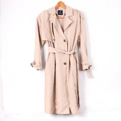 ナノユニバース トレンチコート ロング丈 シンプル 無地 アウター レディース 36サイズ ベージュ nano universe 【中古】