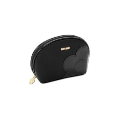 【新品】 [マリークワント] シュリンクデイジーパッチ ラウンドポーチL H13×W18×D6cm ブラック 0