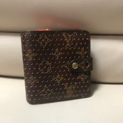 ルイヴィトン LOUIS VUITTON コンパクト財布 モノグラム ペルフォ コンパクトジップ 二つ折り財布 ブラウン オランジュ M95189 中古