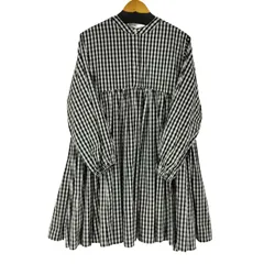 ビアズリー BEARDSLEY 先染めギンガムチェック ギャザーワンピース レディース FREE 