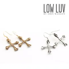 ローラブ Low Luv ピアス イヤリング アクセサリー レディース ぶらさがり 揺れる かわいい 夏 シンプル 大ぶり ブランド おしゃれ プレゼント ギフト クロス 十字架 ゴールド シルバー
