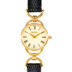 グッチ GUCCI 6000.2.L 腕時計 アイボリー文字盤 ヴィンテージ レディース【中古】