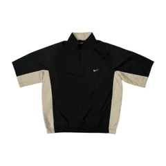 NIKE GOLF ナイキ ゴルフ 中綿 ウインドブレーカー 半袖 ジャケット XL /オールド/メンズ/ブラック×ベージュ