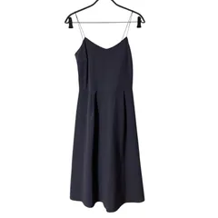 Z1537【美品】SNIDEL スナイデル サテンキャミソールワンピース ライトグレー サイズF