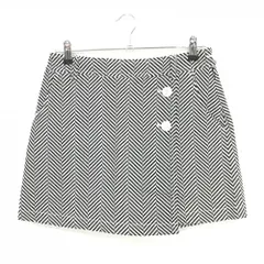 【超美品】キャロウェイ キュロットスカート 白×黒 総柄 バックロゴ レディース M ゴルフウェア Callaway