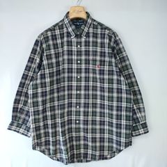 ラルフローレン 長袖シャツ コットン ボタンダウン タータンチェック XL YARMOUTH