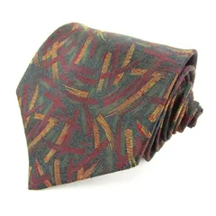 イヴ・サンローラン ネクタイ YSL 総柄 シルク 日本製 ブランド メンズ マルチカラー YVES SAINT LAURENT 【中古】