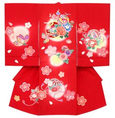 ※店舗改装後【古典新作フェア】仕立無料☆京友禅加賀五彩手描染多色濃淡ボカシ本盛金新品正絹産着純古典四季花宮廷王朝まり文10012178