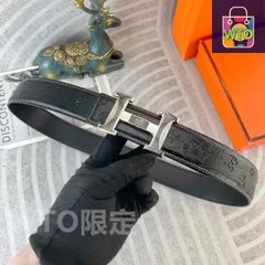 HERMES エルメス ロゴ柄 ベルト02