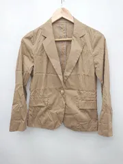 ◇ green label relaxing UNITED ARROWS シンプル 無地 薄手 長袖 ジャケット サイズ36 ライトブラウン レディース P  【1307250031853】