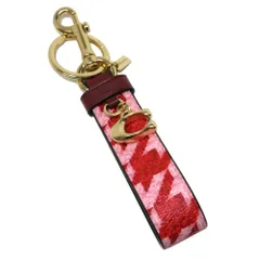 【新品】コーチ キーリング キーホルダー COACH LOOP BAG CHARM ストラップ キーチャーム 千鳥柄 ハウンドトゥース プリント CK069 アウトレット レディース 【メール便対応(ネコポス)】