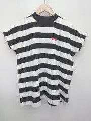 ◇ LOWRYS FARM キッズ ボーダー フレンチスリーブ Tシャツ カットソー サイズ100～110 ブラック ホワイト 女の子 P  【1407100028108】