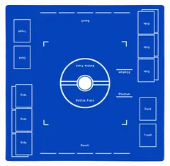 【人気商品】専用アウトドアグレードの600D防水収納バッグ カードゲーム 滑り止め 60×60cm ラバープレイマット 全面縫製仕様 (3mm厚スタイル プレイマット 厚さ3mm 3mm青) OTOlife