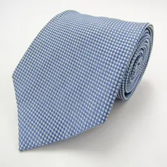 パーフェクトスーツ ブランド ネクタイ シルク チェック柄 小紋柄 PO メンズ ブルー P.S.FA 【中古】