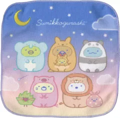 【中古】タオル・手ぬぐい 集合(グラデーション)/フルカラープリント ハンドタオル 「一番くじ すみっコぐらし ～ナイトアニマルパークへようこそ～」 F賞