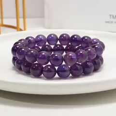 【新品】高品質ウルグアイ産 2月誕生石◆愛の守護石アメジスト 紫水晶 ６mm玉 天然石ブレスレット◆ パワーストーン 開運 ヒーリング