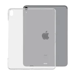 iPad Air 13インチ M2 2024年モデル用 TPU ソフト バック カバー 背面ケース 落下防止 第2世代 アップルペンシル携帯、充電可能 (ブラック、クリア)2色選択