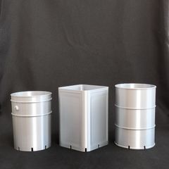 【ペール缶、一斗缶、ドラム缶の3種セット】植木鉢 プランター スリット メッシュ 水捌け 通気 シンプル プラ鉢 アガベ 塊根 ハオルチア 多肉 観葉植物 創作 作家 メントリザムライ 3Dプリンター鉢 ジャイロイド ドライガーデン