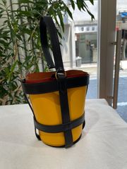 【美品】HERMES エルメス ミュズリエール ボックスカーフ×クシュベル ブラック×ブリック×イエロー ゴールド金具 U刻印〇 ヴィンテージ 中古 ハンドバッグ ショルダーバッグ レディース 女性用 ブラウン ブランド 本革 レザー プレゼント レア バック