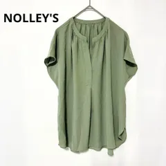 S NOLLEY'S ノーリーズ トップス サイズ36 カットソー オフィスカジュアル グリーン 春夏 ノーカラーシャーリングネックにVに切り込み風があるピスタチオグリーンの出来る女カットソー＾＾ドルマンなのでゆったりとしてたゆみ感が素敵vT142_Ky123のサムネイル