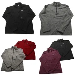 古着卸 まとめ売り パタゴニア ベターセーター フリース 6枚セット (メンズ XL /2XL ) ハーフジップ フルジップ ブラック 中古 古着 NC2721