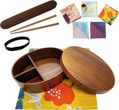 SAVE 曲げわっぱ 弁当箱 700ml 天然杉 茶色 選べる風呂敷 フルセット ハチドリ( 茶色フルット　ハチドリ)