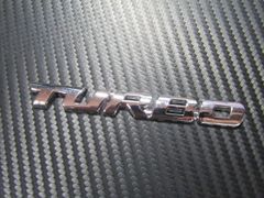 ● TURBO ターボメタル製 抜き文字仕様 クロームメッキ仕上げ スモールサイズ エンブレム新品！
