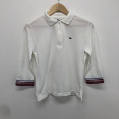 【LACOSTE】ラコステ　メンズ　レディース　長袖　七分丈　トップス　ホワイト　シンプル　サイズ42