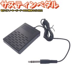 ピアノフットペダル ダンパーペダル サスティンペダル デジタルピアノペダル 電子ピアノ・キーボード用 極性切り替え 滑り止め付き 取り付け簡単 3.5mm変換 別売り  AU141