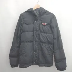 ◇ ⊇ HOLLISTER ホリスター 長袖 フード付きダウンジャケット サイズS ブラック系 メンズ E  【1507030007195】