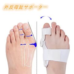 外反母趾サポーター 外反母趾グッズ  フリーサイズ 男女兼用 左右兼用2個セット