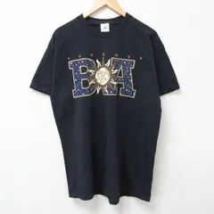 L/古着 半袖 ビンテージ Tシャツ メンズ 90s BA コットン クルーネック 黒 ブラック 25jun25 中古