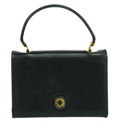 本物 ティファニー TIFFANY &Co. レザー ハンドバッグ ブラック バック 中古 【フォロー割】