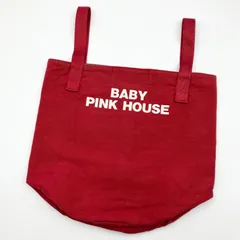 BABY PINK HOUSE ベビー ピンクハウス バケツバッグ トートバッグ ハンドバッグ BAG 鞄 カバン ロゴ プリント レッド 赤 レディース SG279-5