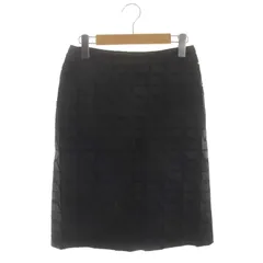 FENDI 上質レザータイトスカート《黒》