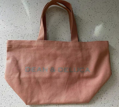 DEAN&DELUCA　ディーン＆デルーカ ピンク・シルバー トートバック エコバッグ コットン レディース Ｓサイズ