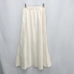 ◇ Θ ITEMS URBAN RESEARCH ウエストゴム ロング丈 フレア スカート サイズF アイボリー レディース E  【1503050049139】