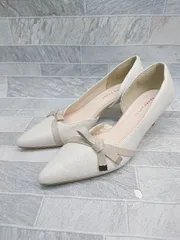 ◇ Θ JELLY BEANS ジェリービーンズ ヒール パンプス サイズ24.5cm ベージュ系 レディース P  【1407100016433】